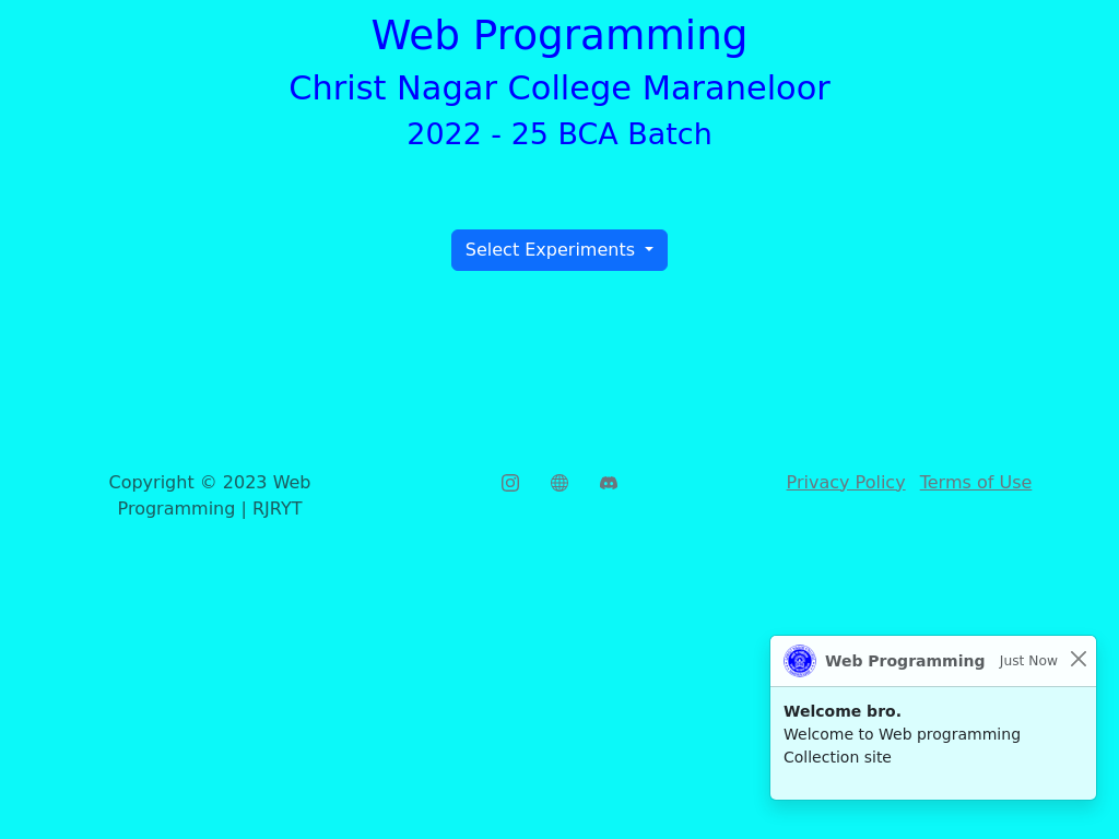 College Web Programming Collections