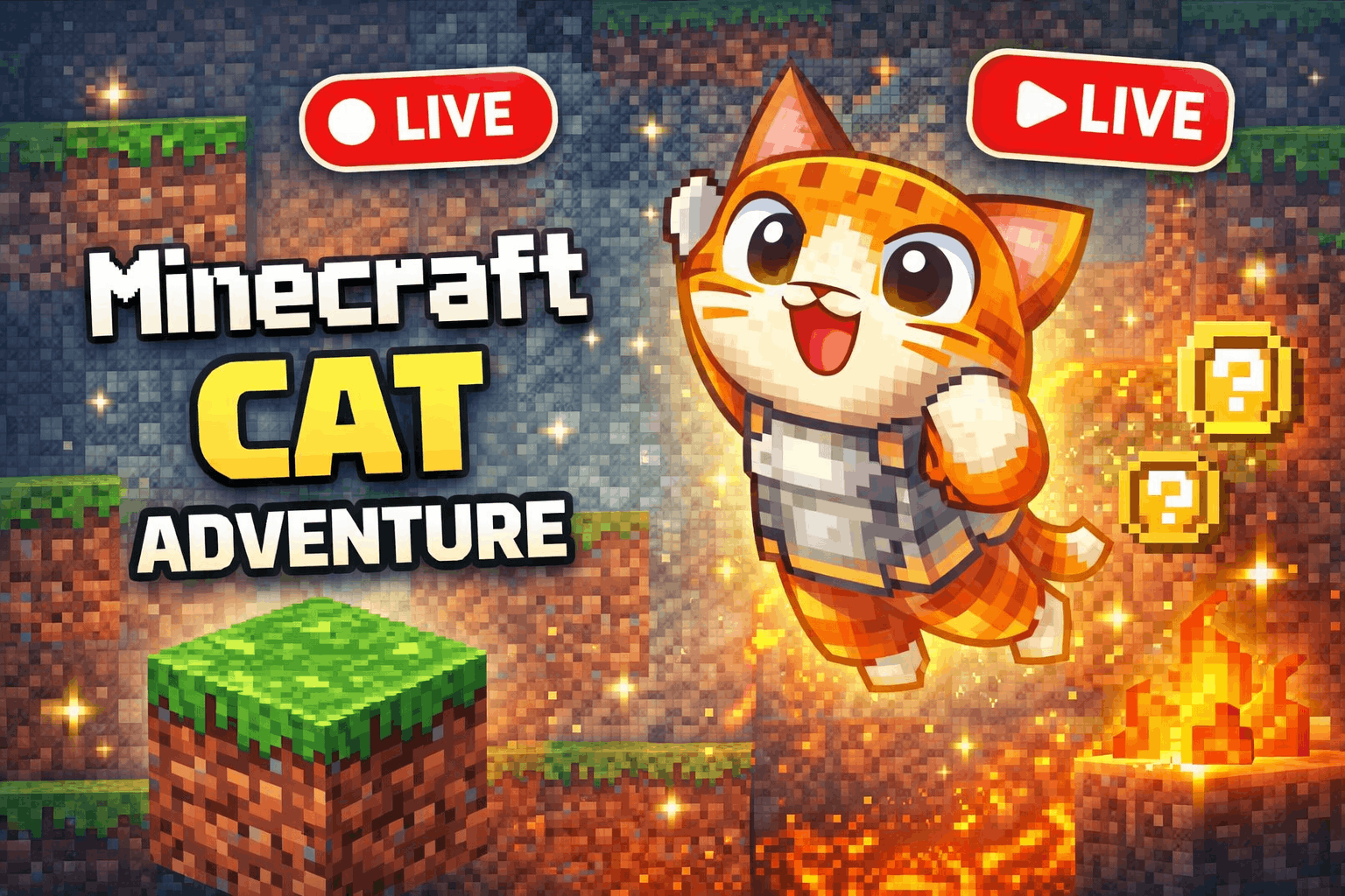 Minecraft Cat Adventure: Infinite Falling (2D)